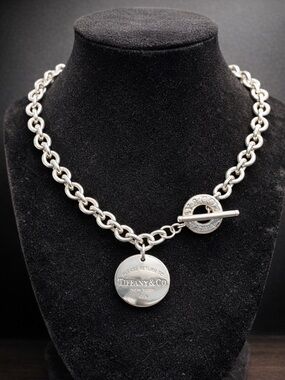 Tiffany & Co. 925 Sterling Silver Return to Tiffany Toggle Chain Necklace, 16”